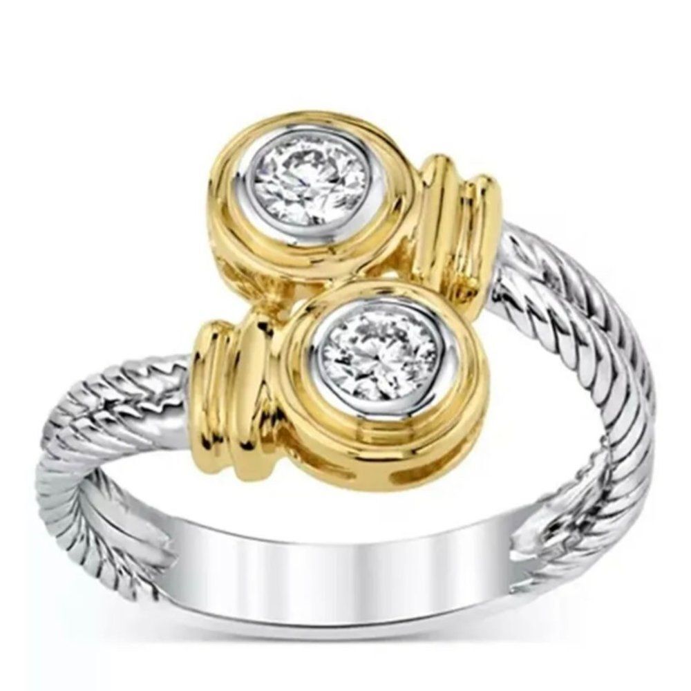 925/18K WHITEGOLD BELLA BRIDAL ENGAGEMENT RING - Picture 2 of 5